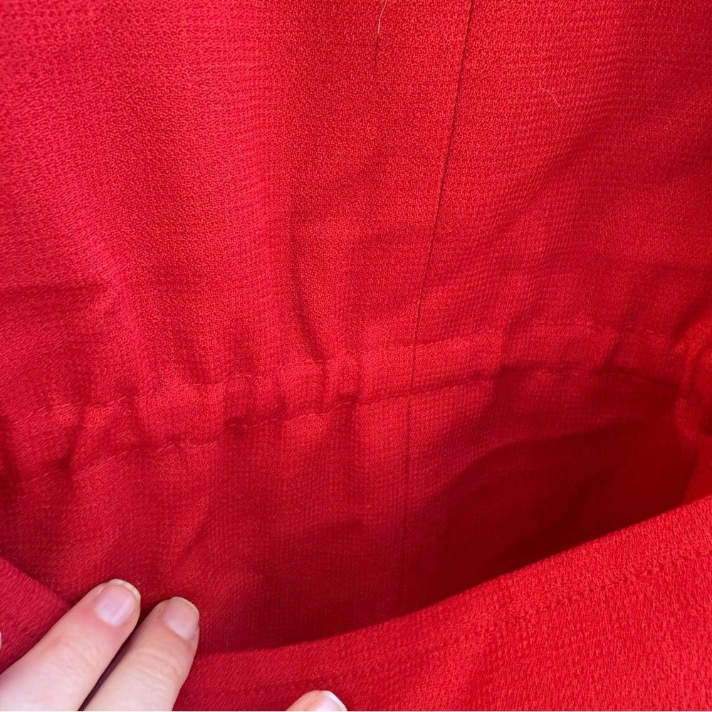 TALBOTS Women's Red Lined Wool Blazer Jacket Coat Buttons Size 14 - Picture 12 of 15